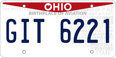 OH license plate GIT6221