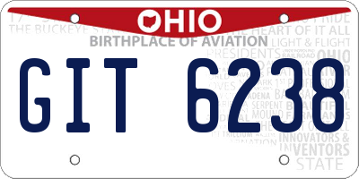 OH license plate GIT6238