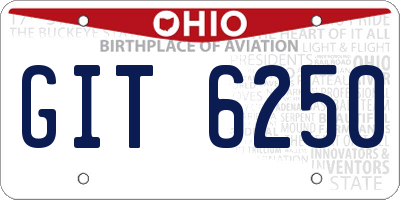 OH license plate GIT6250