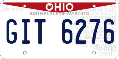 OH license plate GIT6276