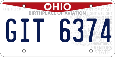 OH license plate GIT6374