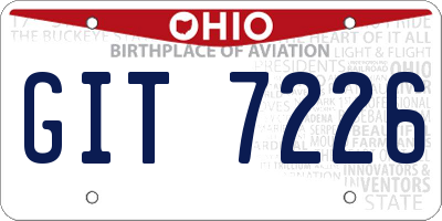 OH license plate GIT7226