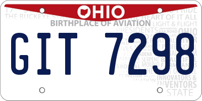 OH license plate GIT7298