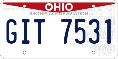 OH license plate GIT7531