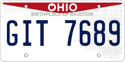 OH license plate GIT7689