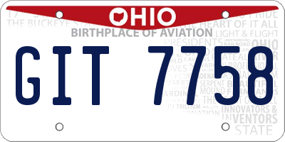OH license plate GIT7758