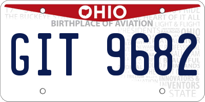 OH license plate GIT9682