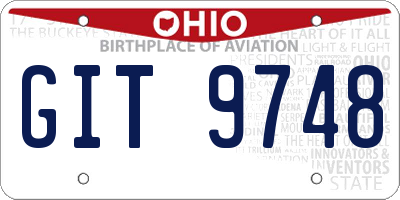 OH license plate GIT9748