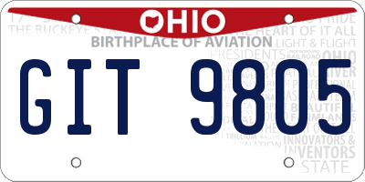 OH license plate GIT9805