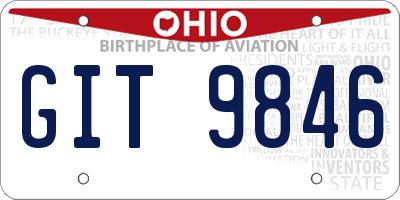 OH license plate GIT9846