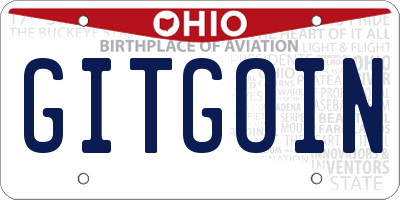 OH license plate GITGOIN