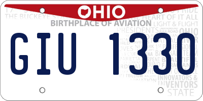 OH license plate GIU1330