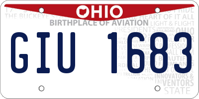 OH license plate GIU1683