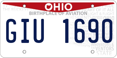 OH license plate GIU1690