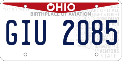 OH license plate GIU2085