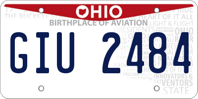 OH license plate GIU2484