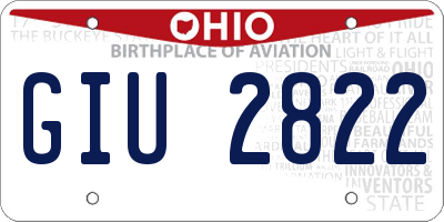 OH license plate GIU2822
