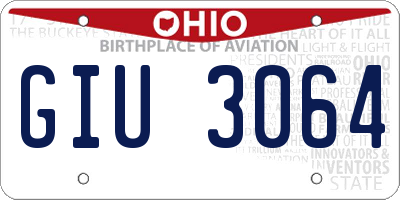 OH license plate GIU3064