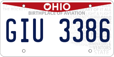 OH license plate GIU3386