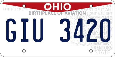 OH license plate GIU3420