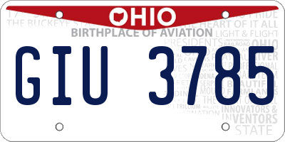 OH license plate GIU3785
