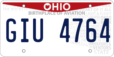 OH license plate GIU4764