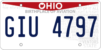 OH license plate GIU4797