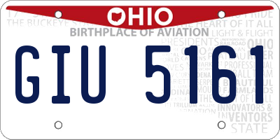 OH license plate GIU5161