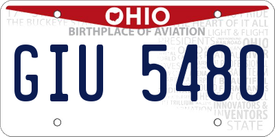 OH license plate GIU5480