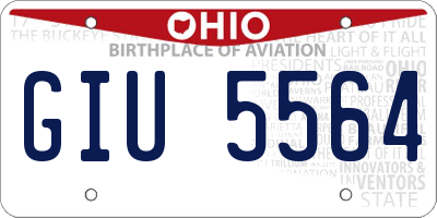 OH license plate GIU5564