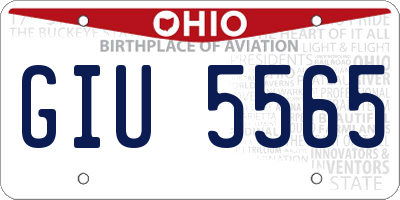 OH license plate GIU5565
