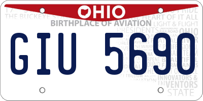 OH license plate GIU5690