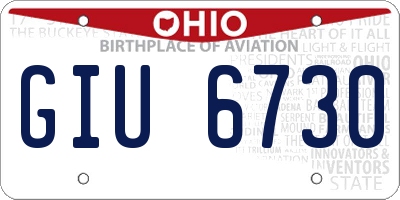 OH license plate GIU6730