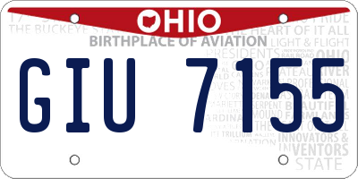 OH license plate GIU7155