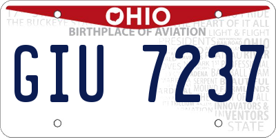 OH license plate GIU7237