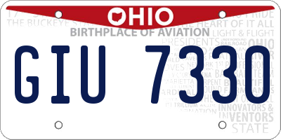 OH license plate GIU7330