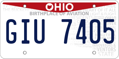 OH license plate GIU7405