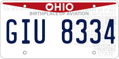 OH license plate GIU8334