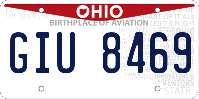OH license plate GIU8469