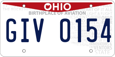 OH license plate GIV0154