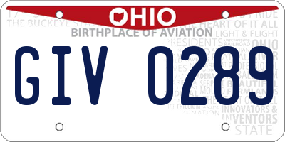 OH license plate GIV0289