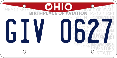 OH license plate GIV0627