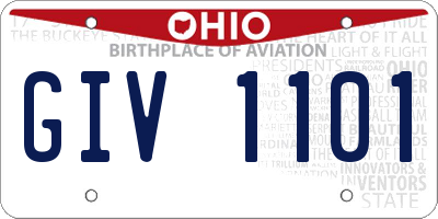 OH license plate GIV1101