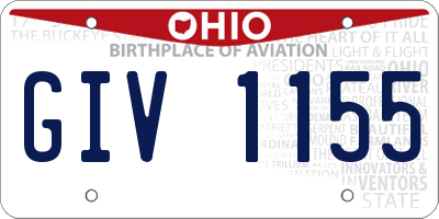 OH license plate GIV1155