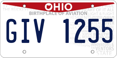 OH license plate GIV1255