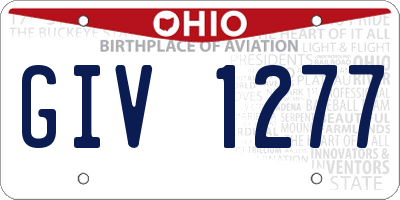 OH license plate GIV1277