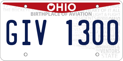 OH license plate GIV1300