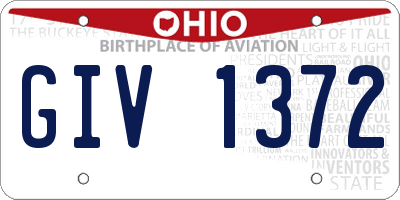 OH license plate GIV1372