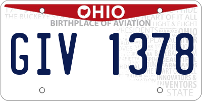 OH license plate GIV1378