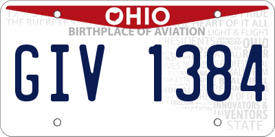 OH license plate GIV1384